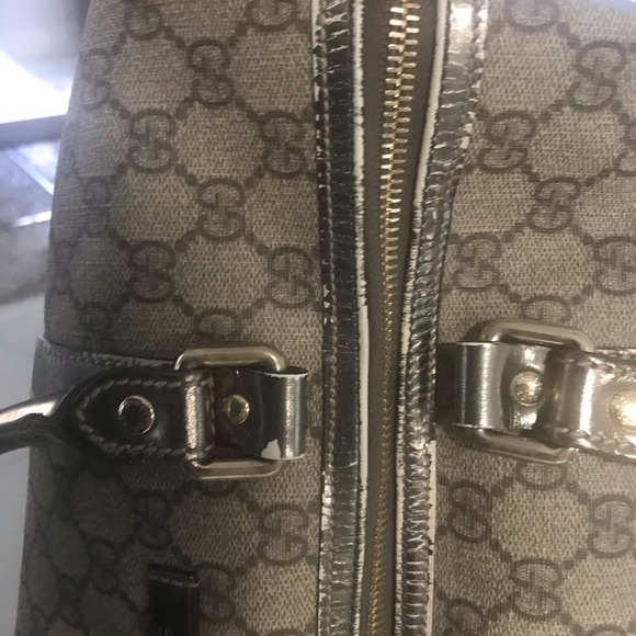 Authentic Gucci Boston Monogram GG Bag - Picture 7 of 14